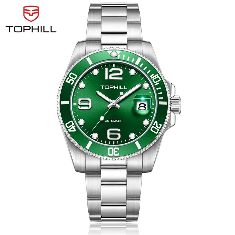 TOPHILL Men's Watches 2024 New Top Brand Luxury Automaitc Watch For Men 30M Waterproof Mechanical Wristwatch