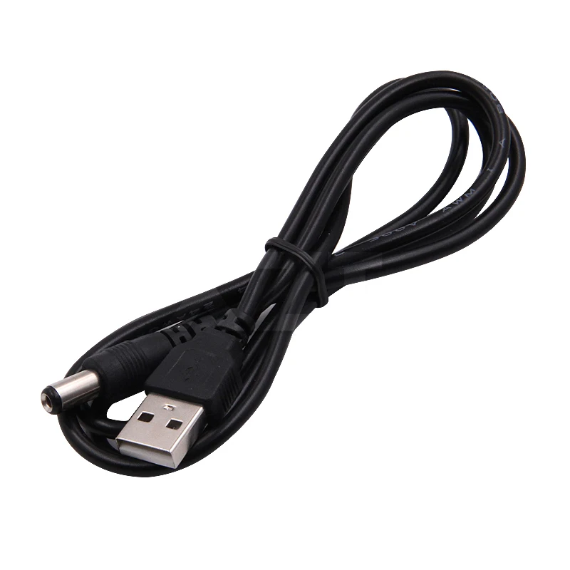 1M USB Port To 5.5 x 2.1mm 5V DC Barrel Jack Power Cable Connector For Small Electronics Devices