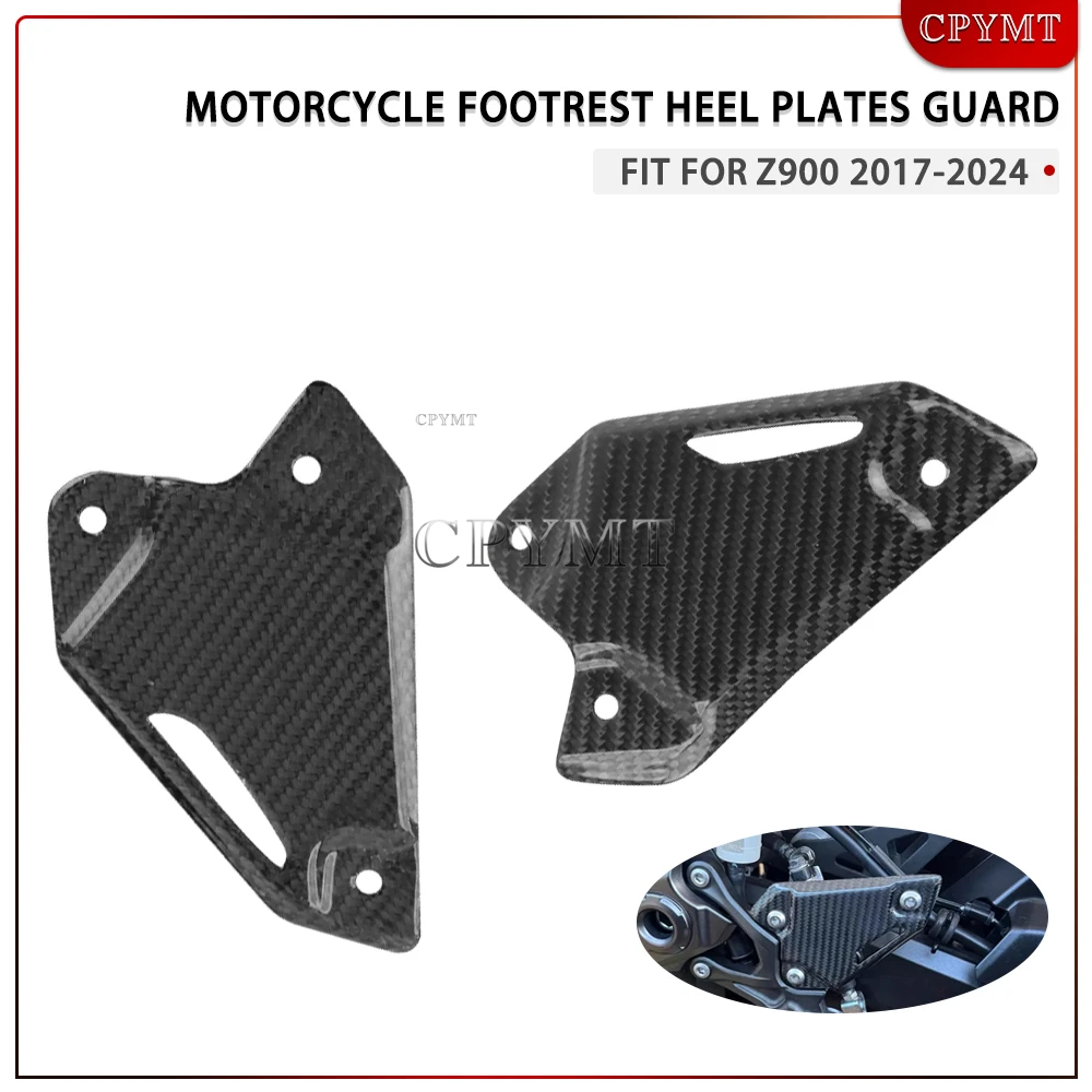 

Real Carbon Fiber Motorcycle Accessories Footrest Heel Guard Cover Fit for Z900 2017-2023 Rearsets Foot Rest Peg Protector