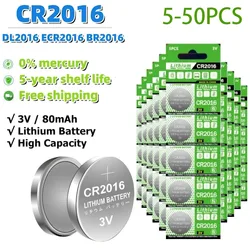 5-50pcs CR2016 Button Batteries CR2016 BR2016 DL2016 Cell Coin Lithium Battery 3V CR 2016 For Watch Electronic