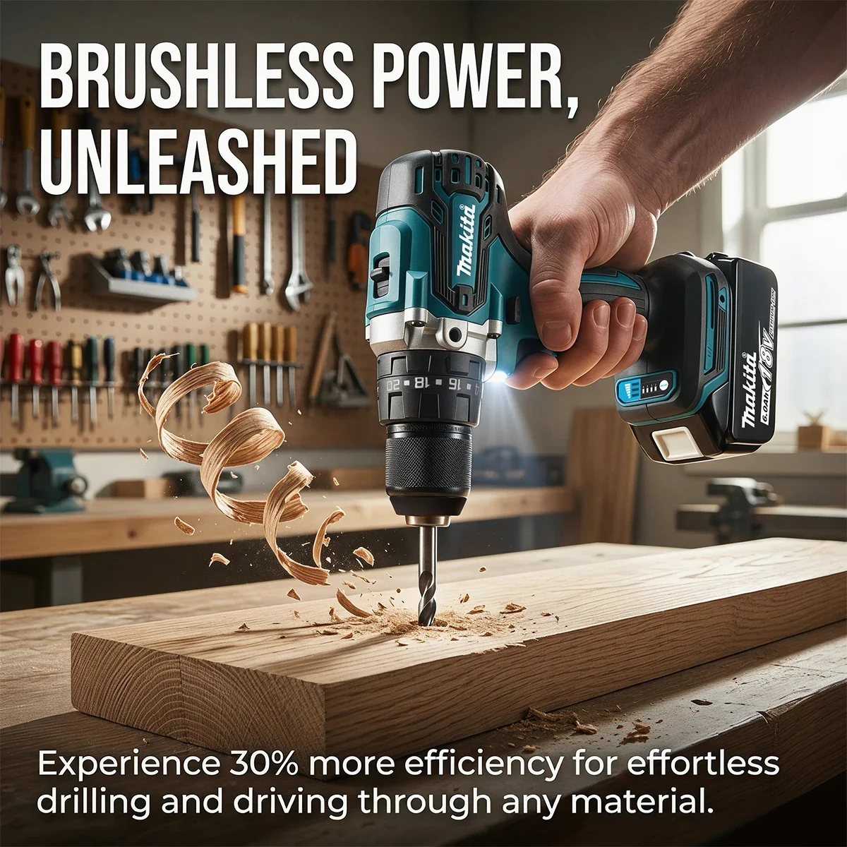 Makita DDF487 Brushless Drill High Efficiency Motor Low Wear Design Long Service Life For Heavy-duty Drilling tools