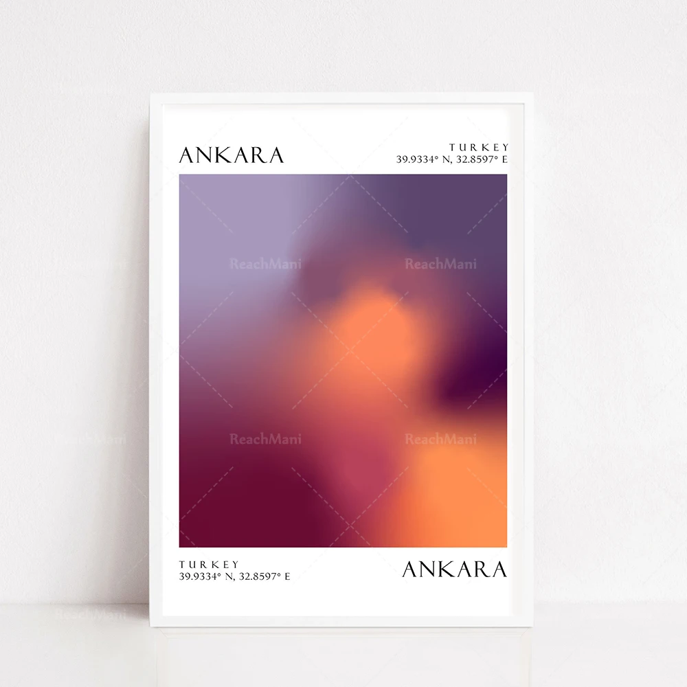 أوسلو النرويج، تركيا، إستونيا، أيرلندا، موسكو، نيبال، كوريا الشمالية بيونغيانغ، الدنمارك، تايوان، صربيا ملصق السفر التدرج