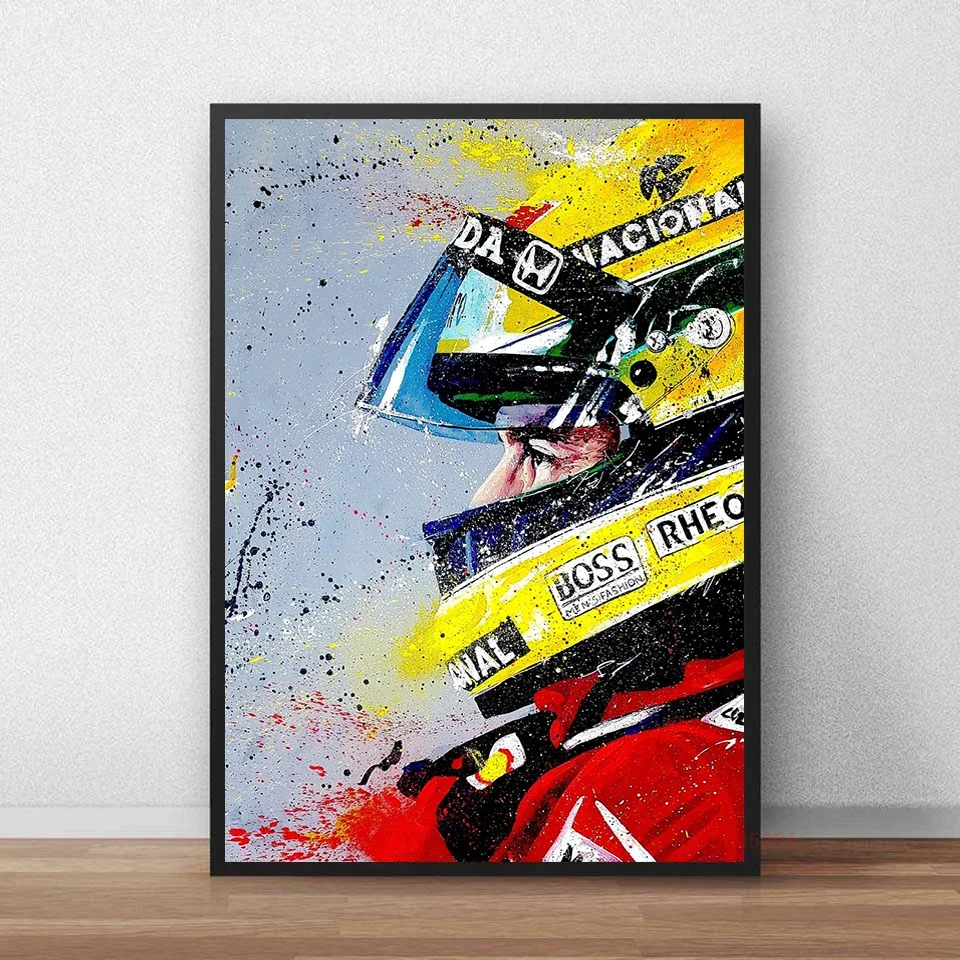 Ayrton Senna F1 Poster And Prints Formula World Champion Wall Art Canvas Picture Painting Modern  For Living Room Home Decor
