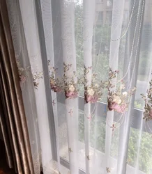 Luxury Curtains Sheer For Living Room Lace Blue Embroidered Pink-purple Romantic Princess Window Screen Kitchen Tulle Drapes