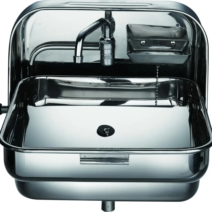 

Stainless Steel RV Yacht Boat Apartment caravan Public Hotel School Washing Hand Basin Folding Sink GR-595