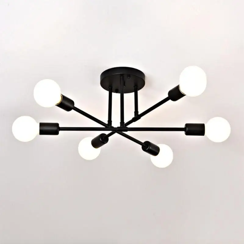 Molecular Creative Personality Network Red Branch Type Ceiling Lights Nordic Style Living Room Chandelier Modern Simple Bedroom