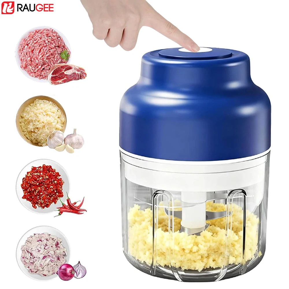 

Электрический измельчитель-блендер, мини-измельчитель для пищевых продуктов, портативный электрический измельчитель для чеснока, лука, мяса и овощей