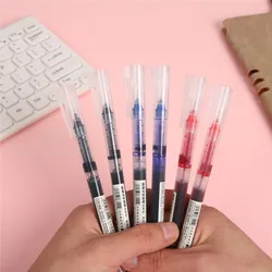 1pcs straight liquid type large capacity gel pens 0.5mm full needle head waterborne marke for students stationery supplies