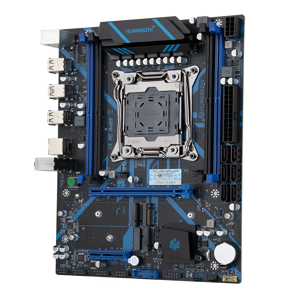 Материнская плата HUANANZHI QD4 LGA 2011-3 с поддержкой XEON E5 2620 2640 2660 2666 2667 2670 2680 2696 V3 V4 DDR3 RECC NON-ECC RAM NVMe