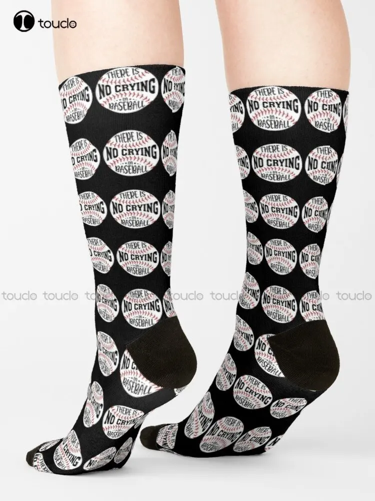 There Is No Crying In Baseball A League Of Their Own Socks Womens Socks Crew 360° Digital Printing Custom Gift Streetwear Funny