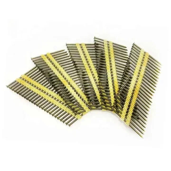 Framing Nails POLISH/GALVANIZED 21 Degree Flat Round Thread Plastic Strip Steel Nails for Construction Industry Fasteners