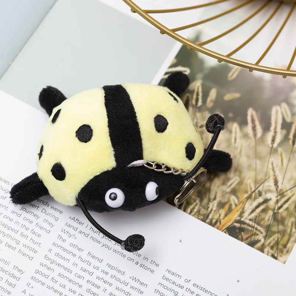 4 Colors 9Cm Cute Ladybug Cartoon Animal Plush Keychain Ladybird Stuffed Small Toy Doll For Wedding Gifts