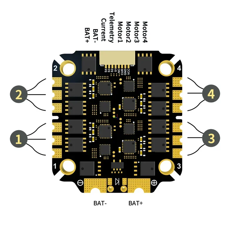 

Aocoda-RC F465S/F475S V4 FC 65A/75A ESC 30X30 мм для гоночного дрона FPV