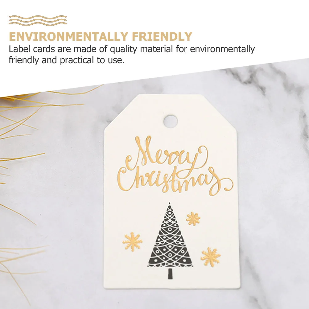 

200 Pcs Christmas Cards for Merry Tag Present Labels Christmass Greeting Classic Gift Tags Xmas