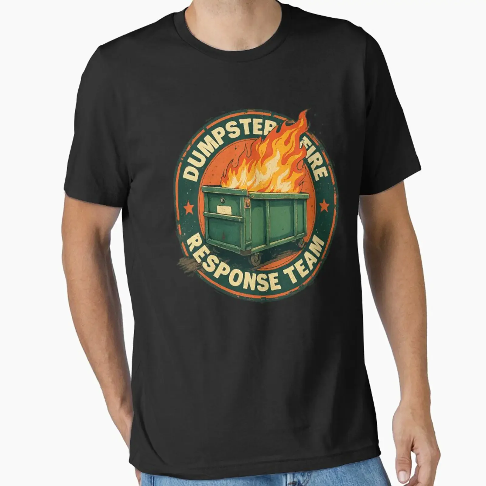 dumpster fire response team Essential T Shirt vintage Washed Stylish Breathable Versatile Comfortable designer clothes Casual