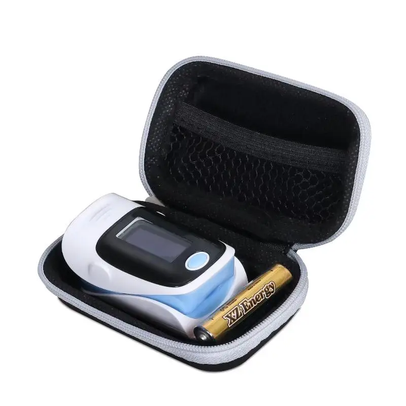 Hard EVA Pulse Oximeter Storage Bag Carrying Case Zipper Fingertip Pulse Oximeter Bag Protective Box Strong Space