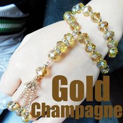 official-website по 1 грн все New Demon Slayer Eligious Champagne Crystal Tasbih Prayer Beads Muslim Bracelet Jewelry