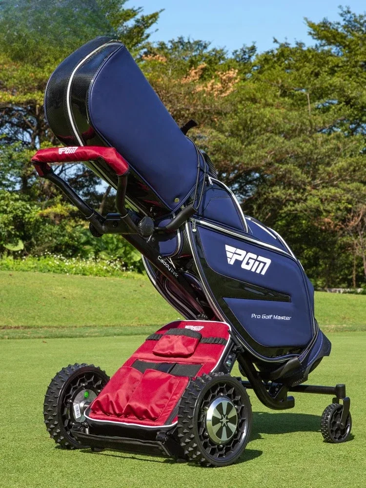 ゴルフチャーターカーAIインテリジェント自動追従車は遠隔操作可能な折りたたみ電動カートトロリーです