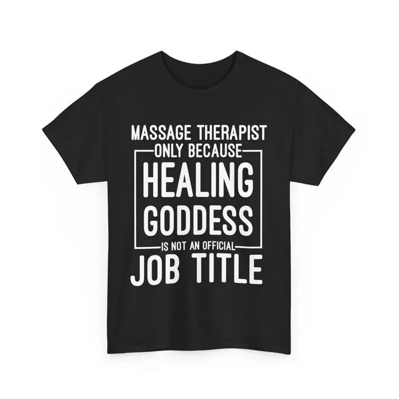T-shirt LMT drôle pour les massothérapeutes uniquement, car la déesse de la guérison est là