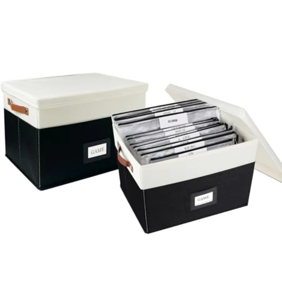 

Органайзер для настольных игр с 12 мешочками на молнии и стикерами для записей, контейнер для хранения настольных игр с крышкой для офиса