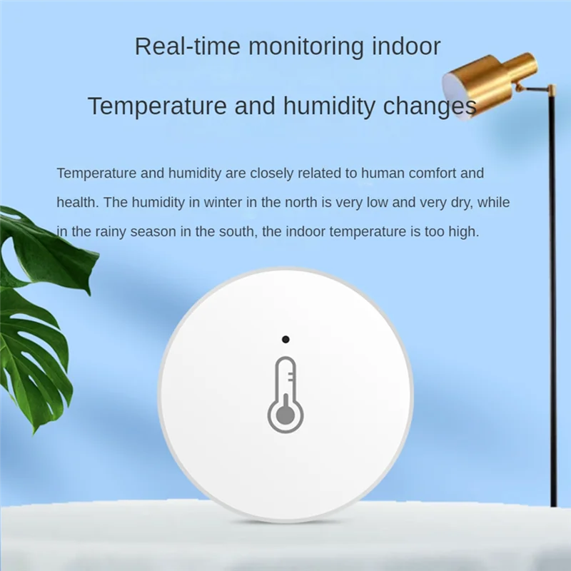 A56X 1 PCS Tuya Smart Home Zigbee Temperature And Humidity Sensor ABS Indoor Thermometer Monitor Works For Alexa Google Smart Li