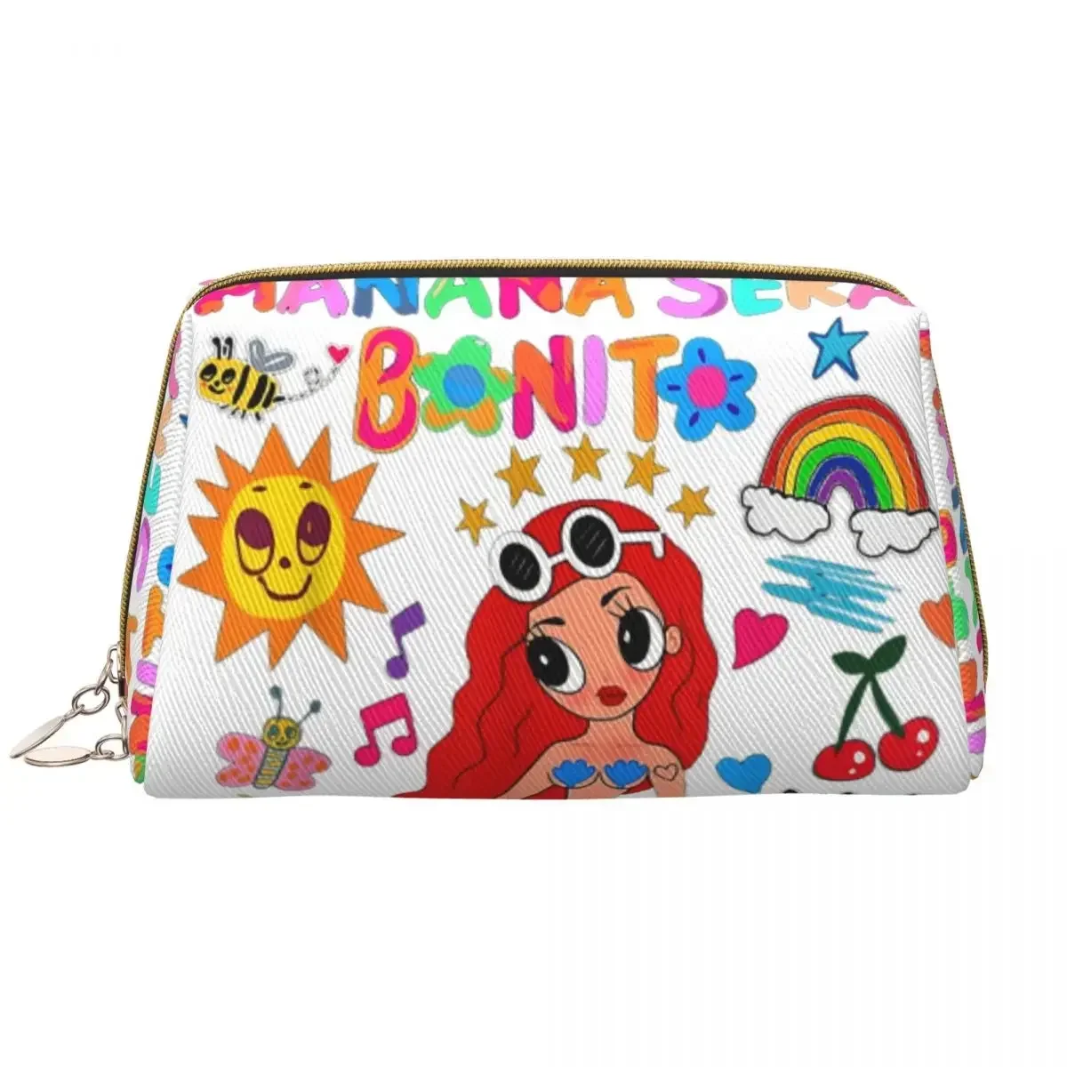 Kawaii Manana Sera Bonito Colombian Music Singer Karol G Travel Toiletry Bag Women Cosmetic Makeup Bag Beauty Storage Dopp Kit