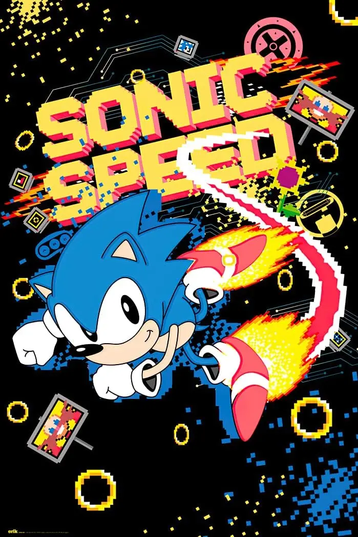 - Gaming/TV Show Poster (Sonic Speed)TIN SIGN-aluminum