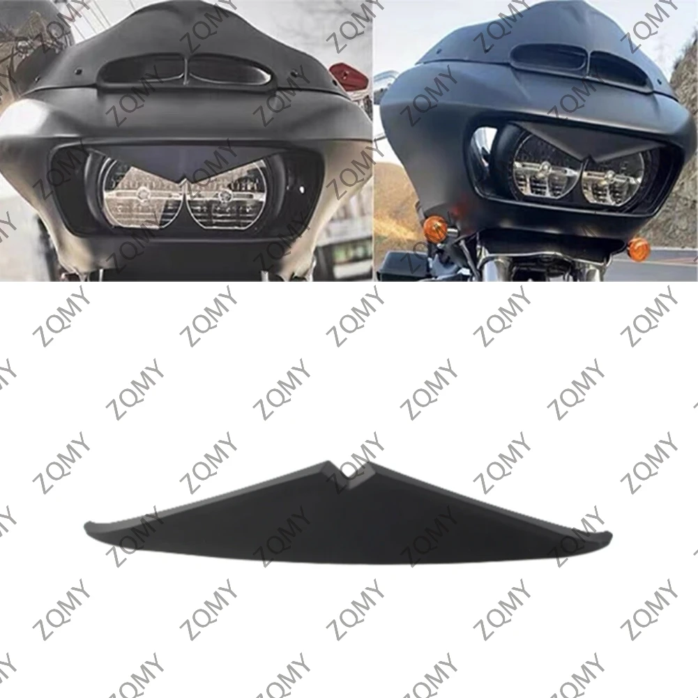 Motorbike ABS Headlamp Headlight Eyebrow Eyelid Trim Decoration For Harley Road Glide FLTRX FLTRU Matt Black