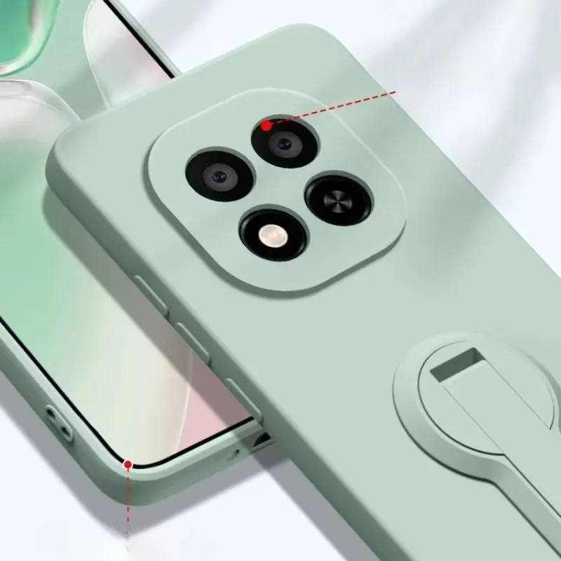 Luxus Flüssigkeit Silikon Versteckte Klapp Halterung Ständer Telefon Fall Für XiaoMi 13T 14T 15 Redmi 13C 4G Hinweis 12 13 14 Pro Plus Abdeckung – Detail 4