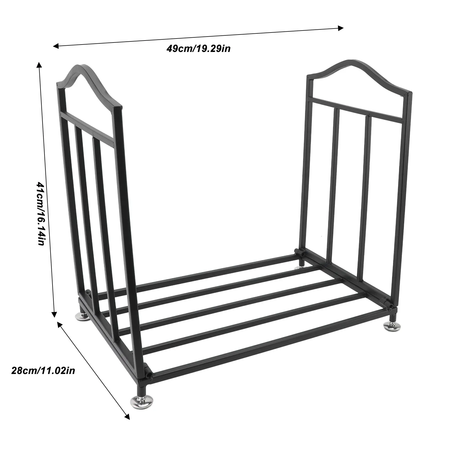 Firewood Holder Heavy Duty Iron Antislip Firewood Storage Rack Indoor Outdoor Wood Log Organizer Firewood Storage Rack Log Rack