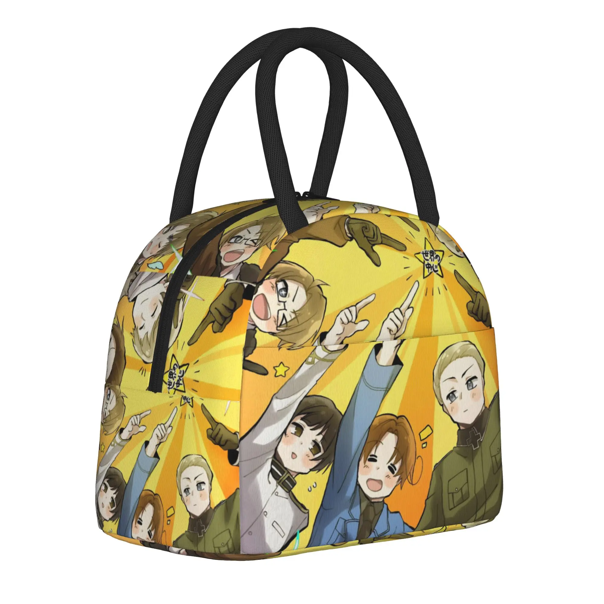 Hetalias Axis Powers Thermal Insulated Lunch Bags for Work  Portable Food Bag Container Men Women Thermal Cooler Lunch Boxes