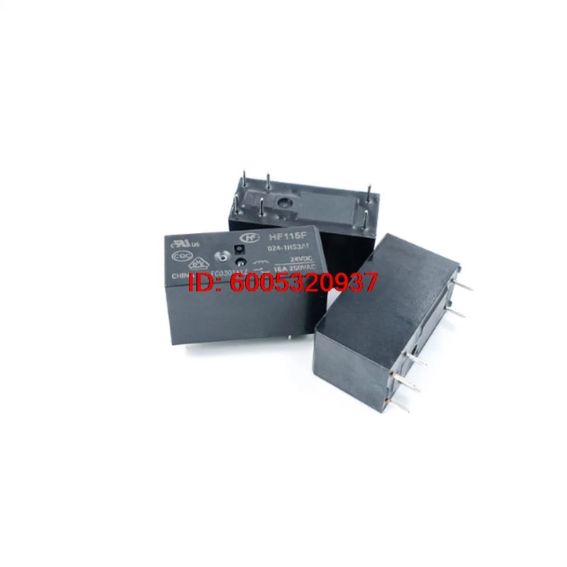 10piece  HF115F/005-1HS3AF 、HF115F/012-1HS3AF 、HF115F/024-1HS3AF  DIP-6  New high-power relay  HF115F-012-1HS3AF 、HF115F-024
