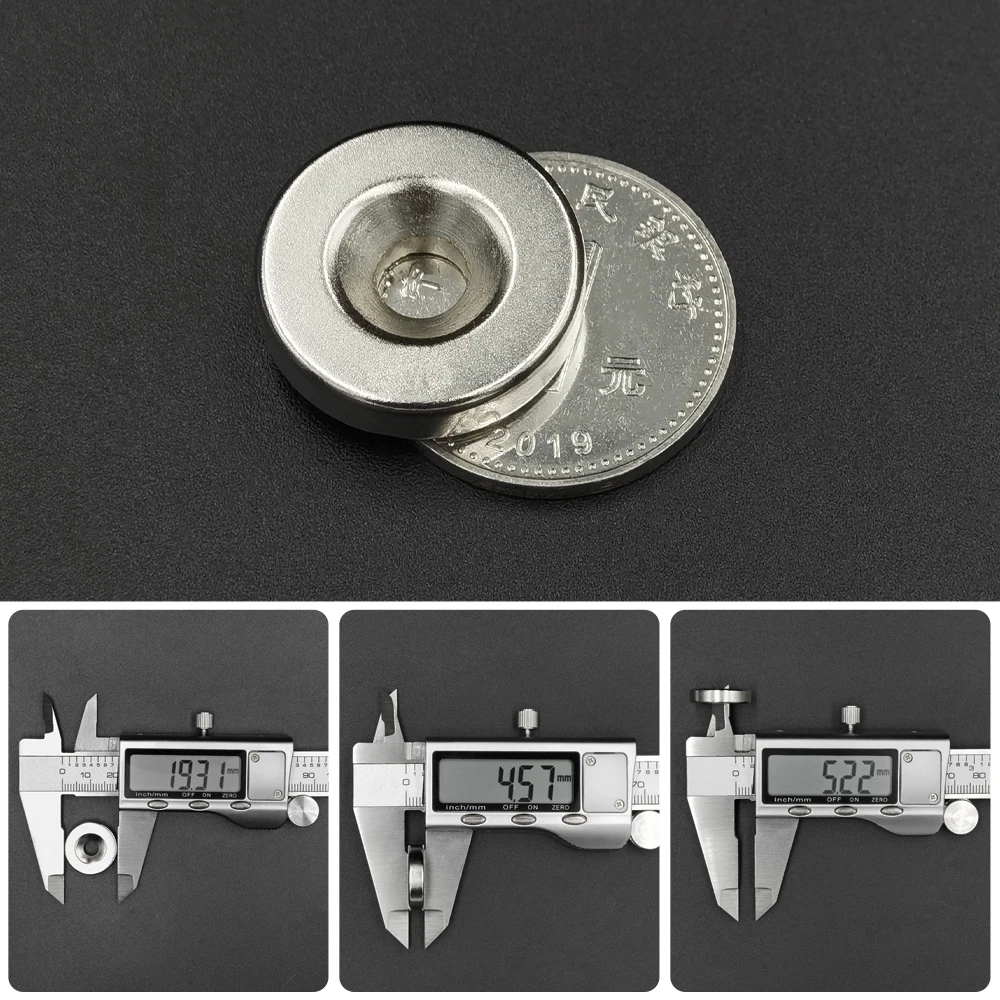 2/5 Pcs 20x5-5 Neodymium Imanes 20mm X 5mm Hole 5mm NdFeB N35 Round Super Powerful Strong Permanent Magnetic Imanes Disc image 6