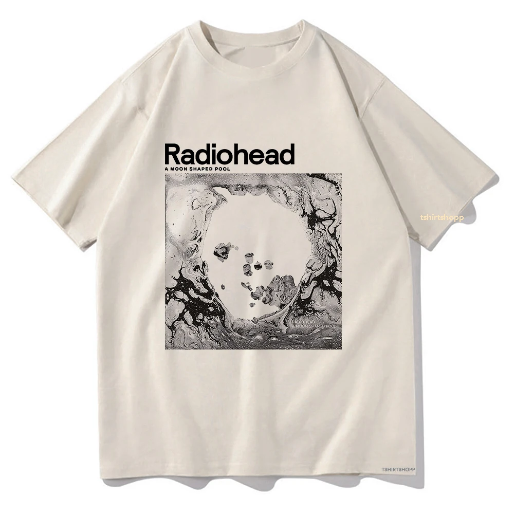 A Moon Shaped Pool T Shirt Radiohead Men/women Harajuku Vintage Graphic Tshirt Classic Unisex High Quality Cotton Tee Shirts