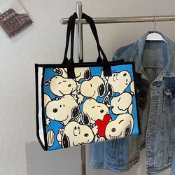 Canvas Bag Women's Large Capacity Bag 2024 New Cartoon Snoopies Printed Handbag Fashion Everything Tote Bags Girl Fashion Gifts