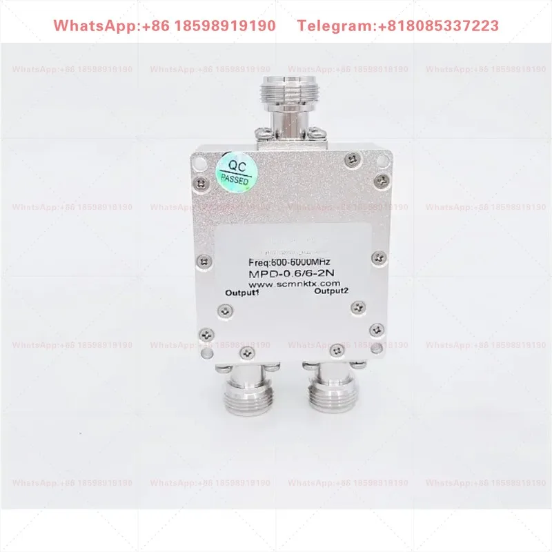 0.6-6GHz 1-to-2 RF Microstrip Power Divider N Female Interface 600-6000MHz Signal Splitter Combiner For RF Test Equipment