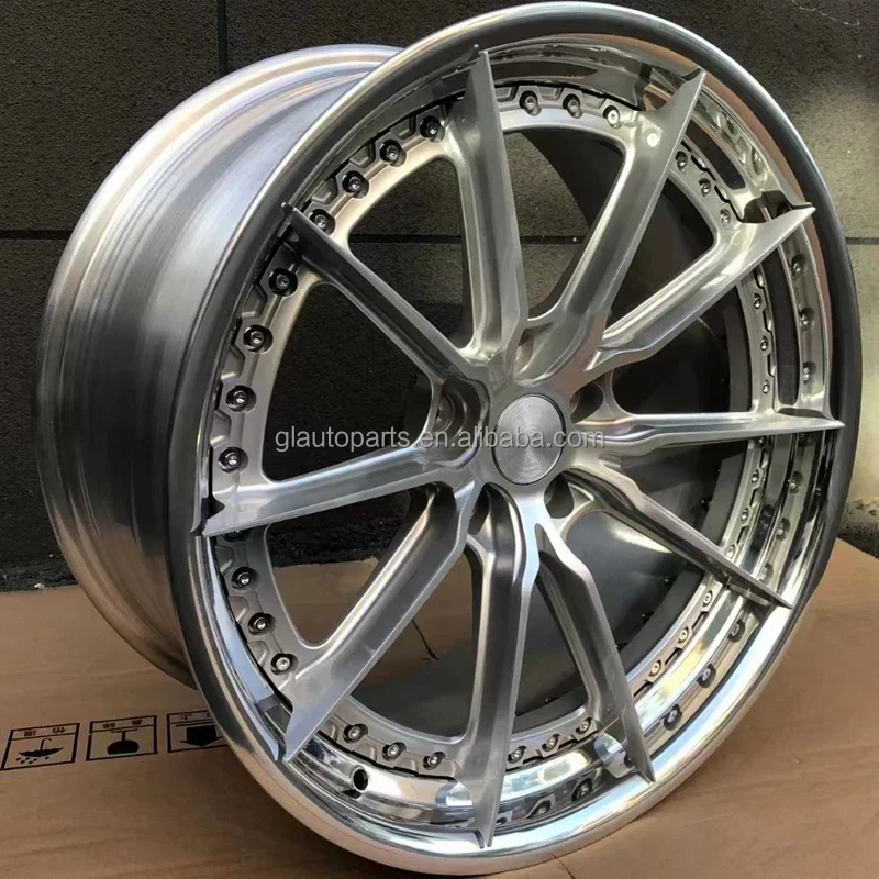 

2 шт. кованое колесо, внутренняя бочка, алюминиевая картонная коробка, универсальная яркая 5x112, ступенчатая губа, 18 дюймов, высокое качество, две части, 3 года, 2004 г.