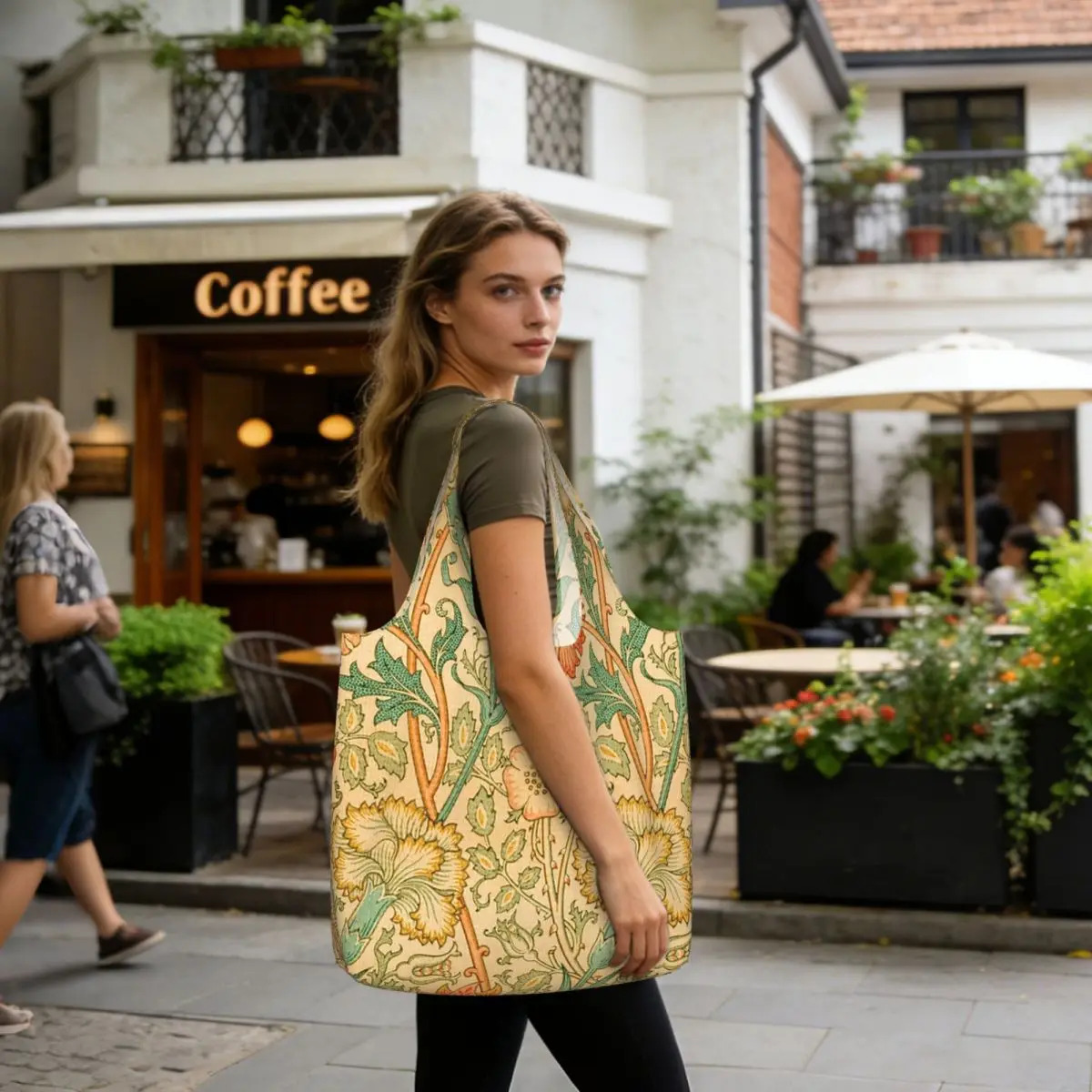 Pink And Rose By William Morris 1890 Shopping Tote Bag Canvas Large Capacity Shoulder Bags Shopper Grocery Handbag for Women