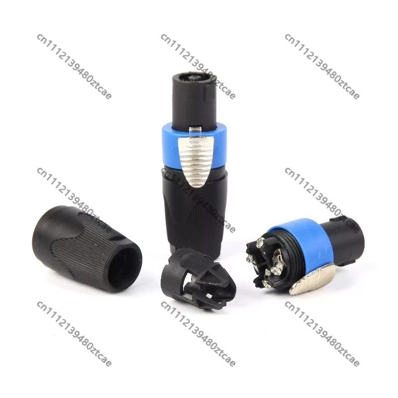 4 Core Audio Speaker Cable Connector, Professional NL4FC Loudspeaker Plug