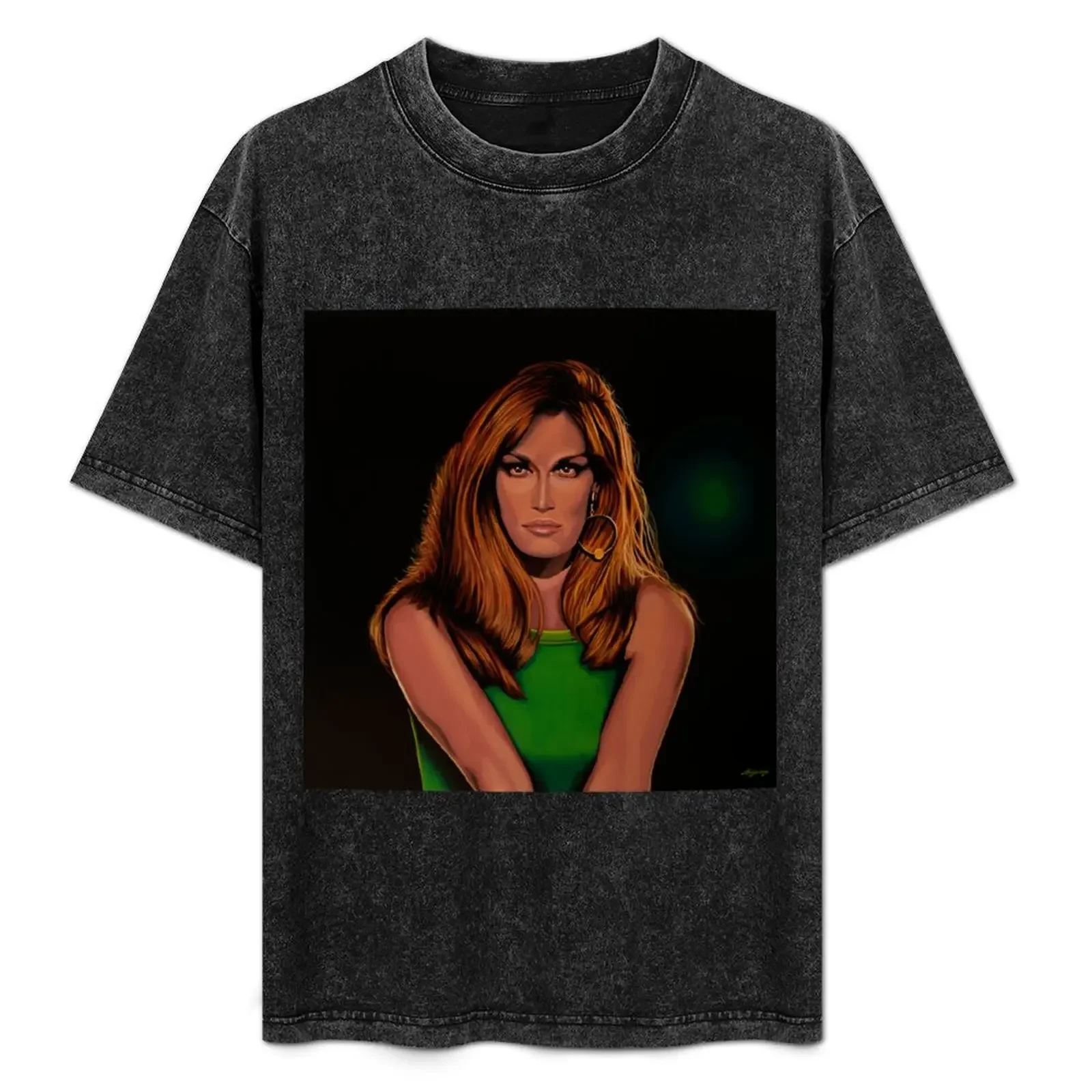 

Dalida Portrait Painting T-Shirt gifts for boyfriend rapper graphic tees funny shirt cotton mens clothes