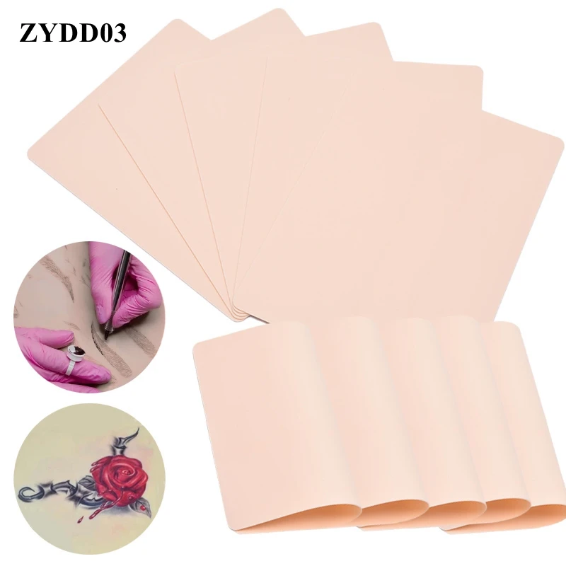 

▶1/5PCS Tattoo Practice Skin Silicone Fake Skin Double-Sided Synthetic Leather Permanent Makeup Tattoo Beginner Training Skin