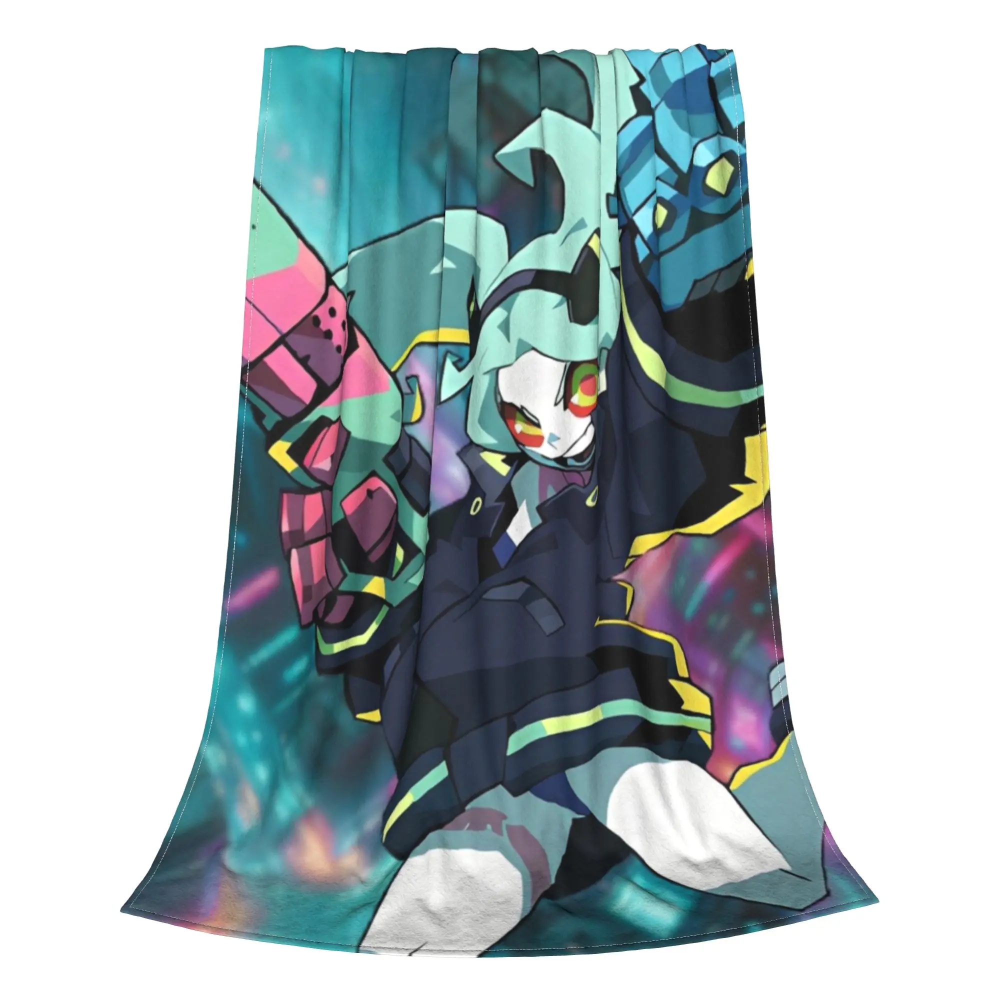 rebecca Cyberpunk Edgerunners Blanket Autumn/Winter  Breathable Lightweight Throw Blankets For Car Travel  Plush Thin Quilt