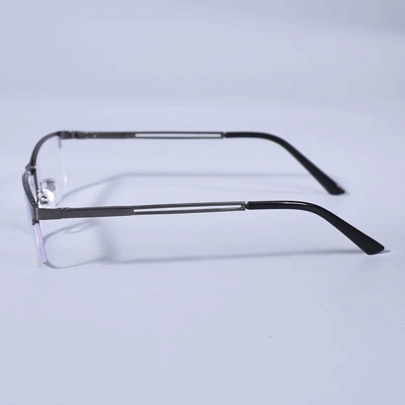2025 männer Blau Licht Blockieren Lesebrille Metall Halb Rahmen Brillen Mit Frühling Scharnier Computer Reader + 125 + 175 – Detail 15