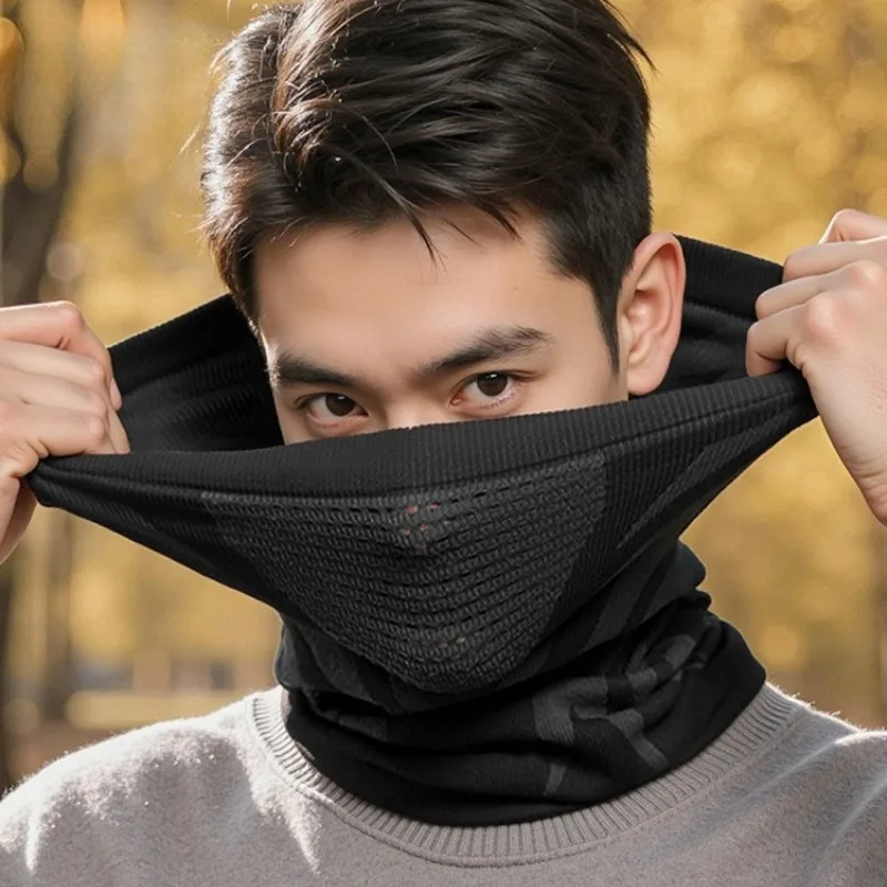 

Winter Knitted Cycling Mask Windproof Breathable Thermal Outdoor Sport Running Mask Anti-Cold Sweat Absorb Neck Cover Tube Mask