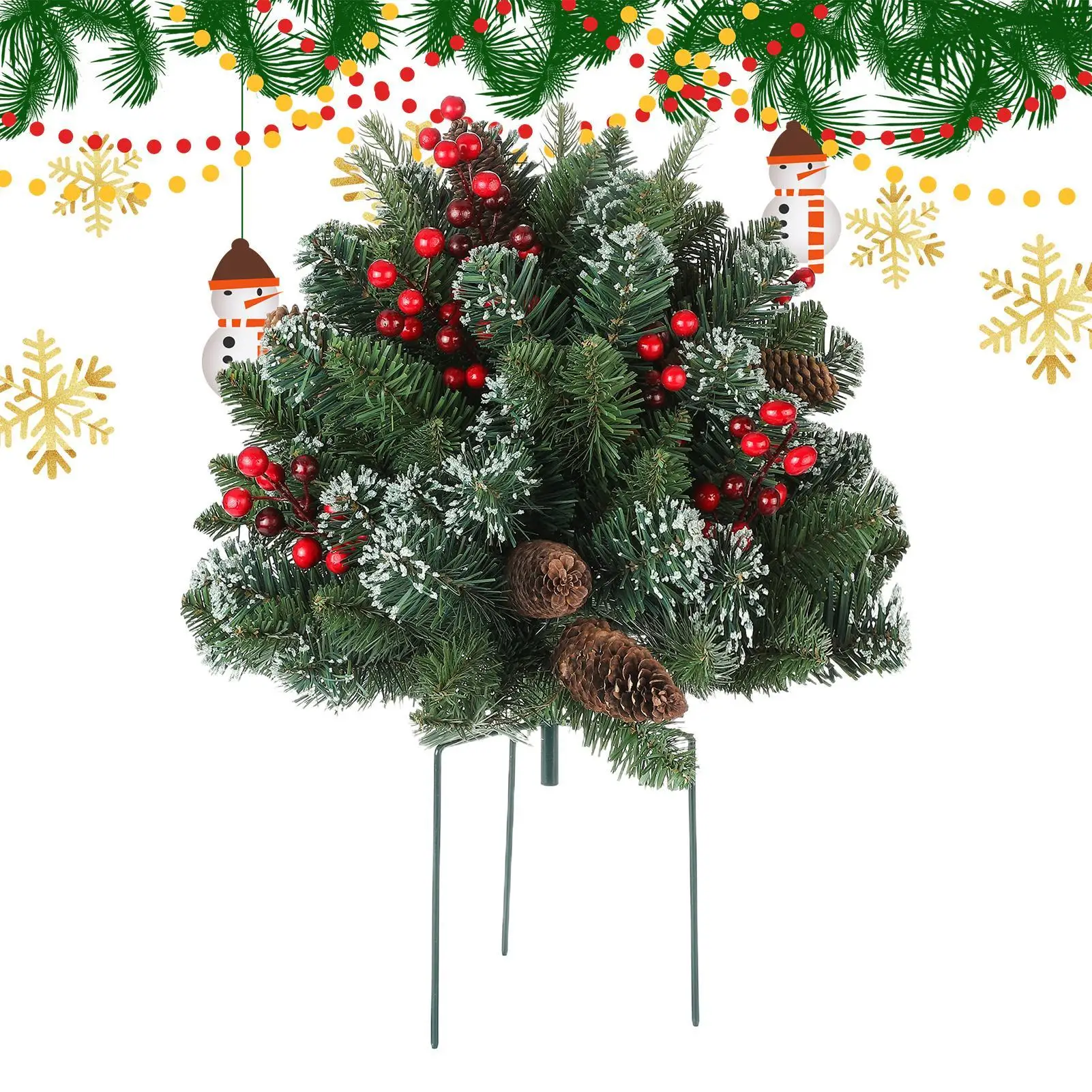 

Садовые колья Рождественская елка с шишками Красные ягоды Художественные шипы Украшения Вставные знаки Наземные для крыльца Весна на улице