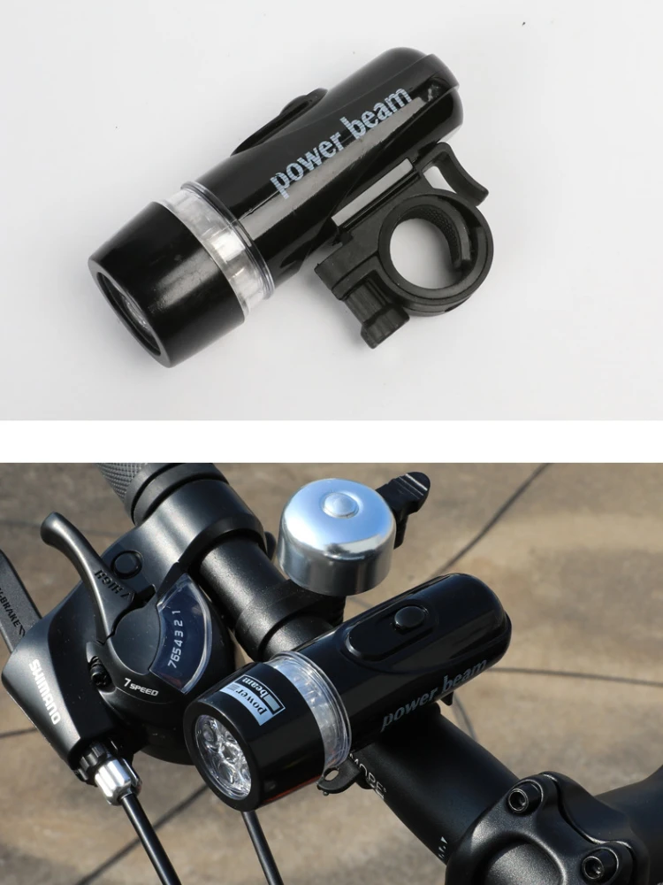 AliExpress Bicycle Flashlight Battery Powered Abs for Any Type of Bike Headlight Combination Bicycle Lamp Bicycle Light Cycling Lights