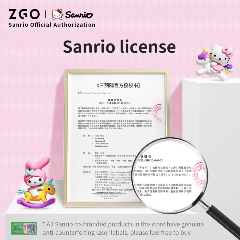 ZGO x HelloKitty Sanrio Quartz Watch Men Women Students Children Cute Cartoon Watch 897