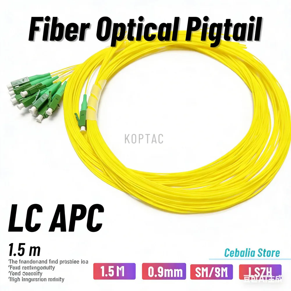 

50 шт. LC APC/UPC Simplex 9/125 1м/1.5м одномодовый оптоволоконный пигтейл 0.9мм LSZH