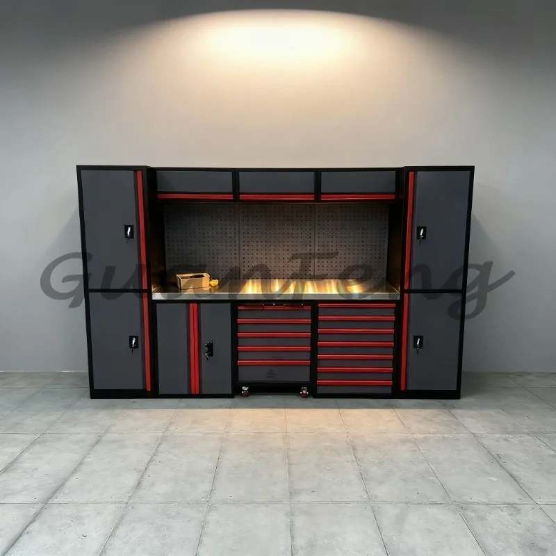 Metal, Storage Kit, Shop Tool Cabinet, Integrated Bench Storage Unit, for Garage Shop Tool Storage