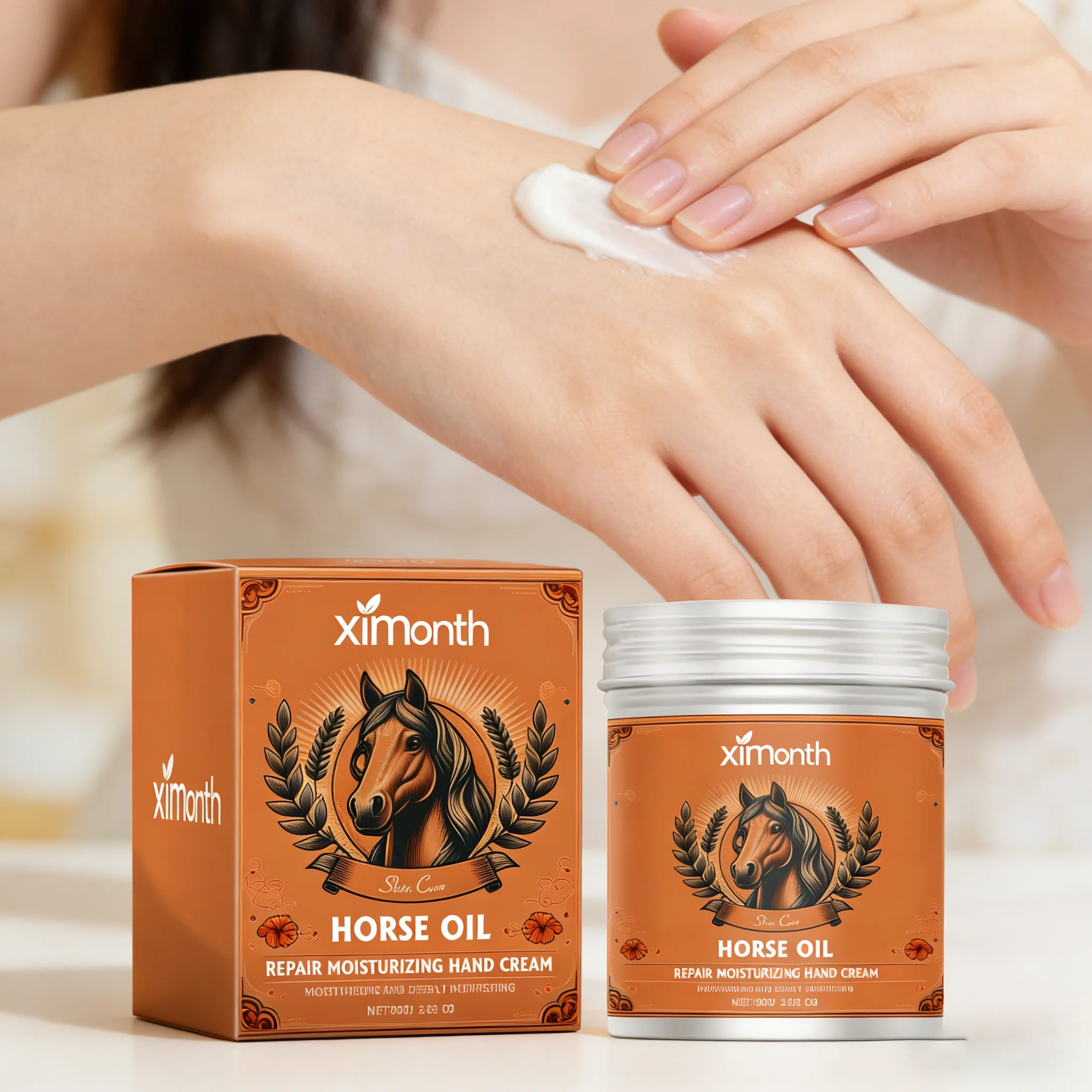 Pferdeöl Handpflegecreme Nährt raue Hände Repariert rissige Haut Lindert Handtrockenheit Schnell einziehende Handpflege-Feuchtigkeitscreme